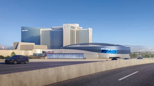 Reno Arena rendering view from Southbound Freeway