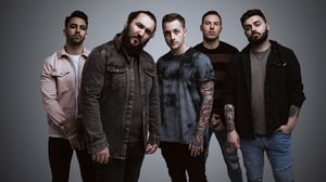 I Prevail posing for a photo