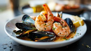 Photo of a plate of shrimp and mussels for Seafood Buffet at The Grand Buffet 