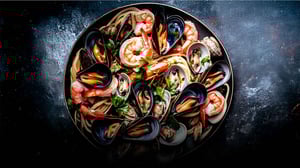 image of a plate of seafood for Seafood Buffet