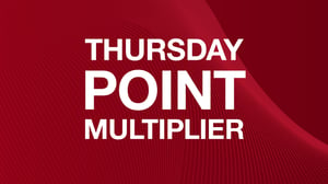Thursday Point Multiplier at GSR