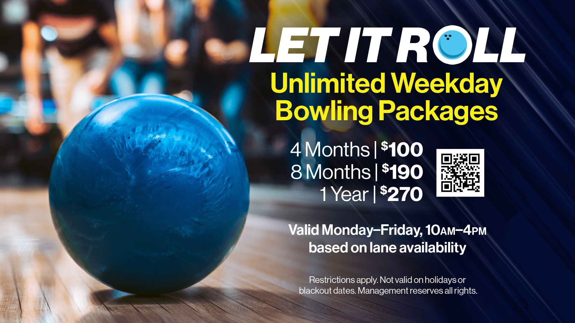 Let it Roll Unlimited Weekday Bowling Packages at the GSR Bowling Center
