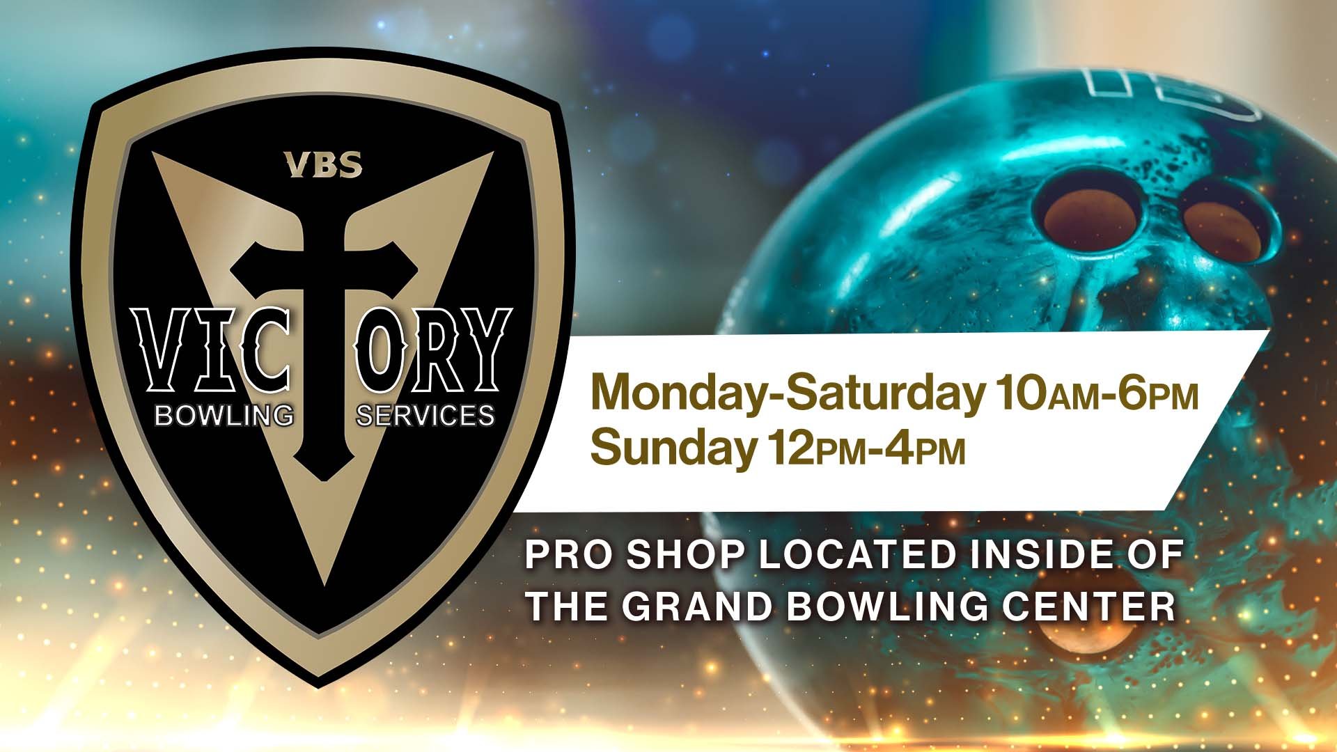 banner ad for Victory Bowling Services