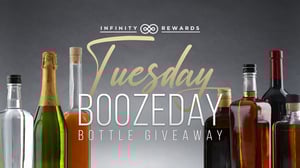 banner ad for Tuesday Booze Day Bottle Giveaway
